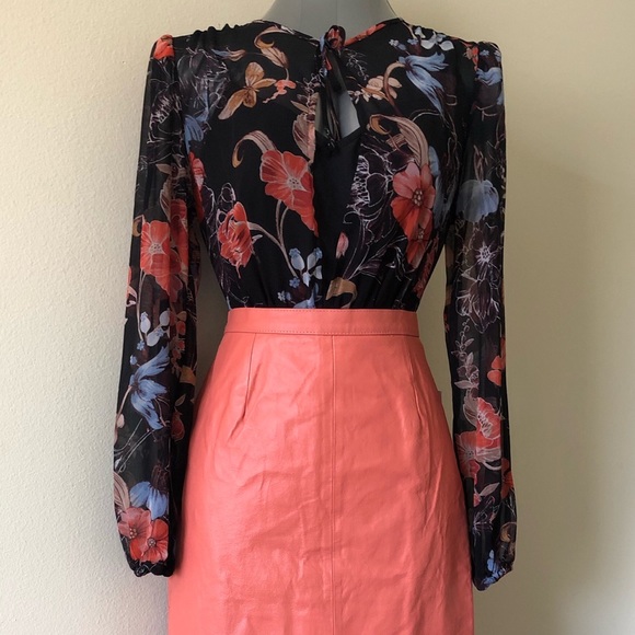 Beautiful Sheer Floral Midi Dress w/ Under Slip - Picture 7 of 8